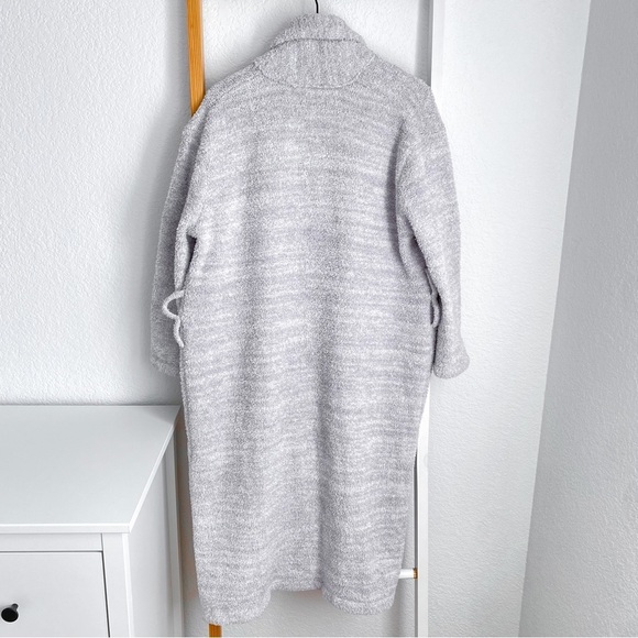 Barefoot Dreams CozyChic Heathered Adult Robe Heathered Stone Gray Wrap 1 - Picture 2 of 9